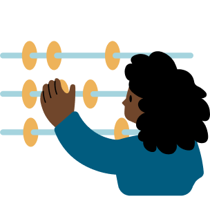 illutration of a person using an abacus