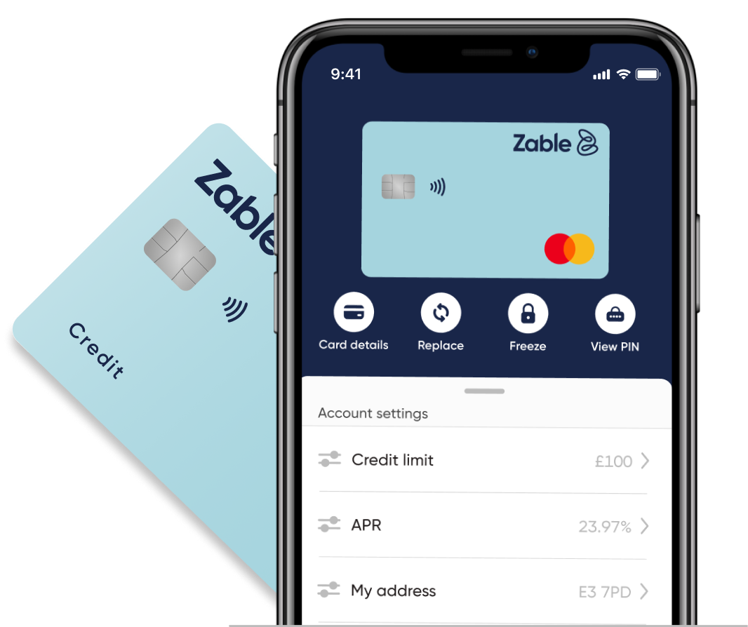 app screen showing the last step of the credit card application