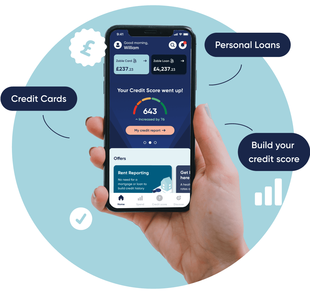 smartphone showing new credit boosting features